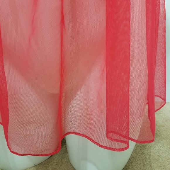 Victoria's Secret babydoll 36C sheer chiffon push-up floral lace eyelash trim - Picture 8 of 16